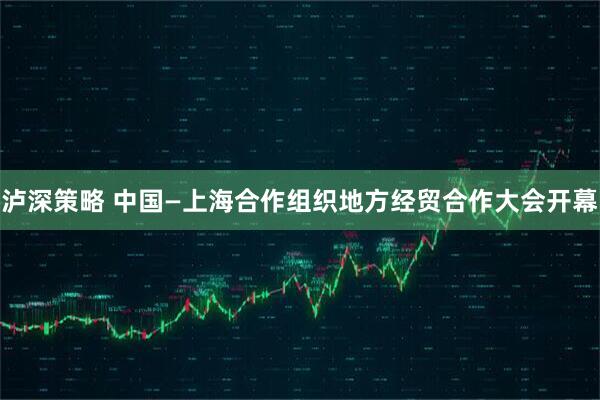泸深策略 中国—上海合作组织地方经贸合作大会开幕